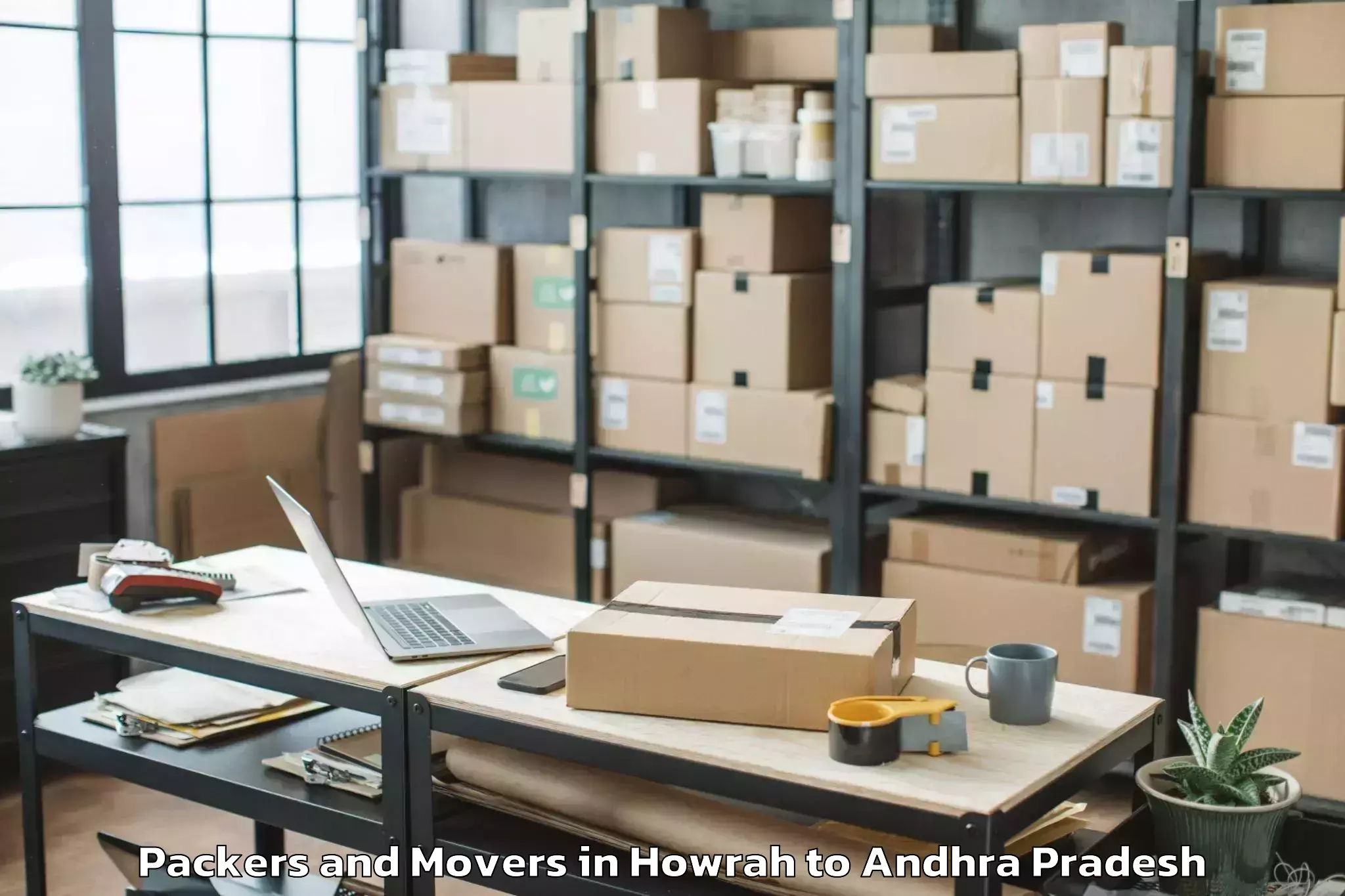 Trusted Howrah to Biccavolu Packers And Movers